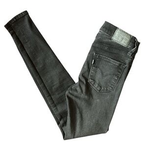 Levis Black stretchy skinny high waisted Jeans 25